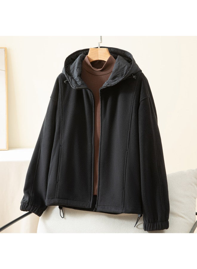 Fapai Fleece Hooded Casual Sports Jacket Women Comfortable Warm Women's Jacket - Image 3