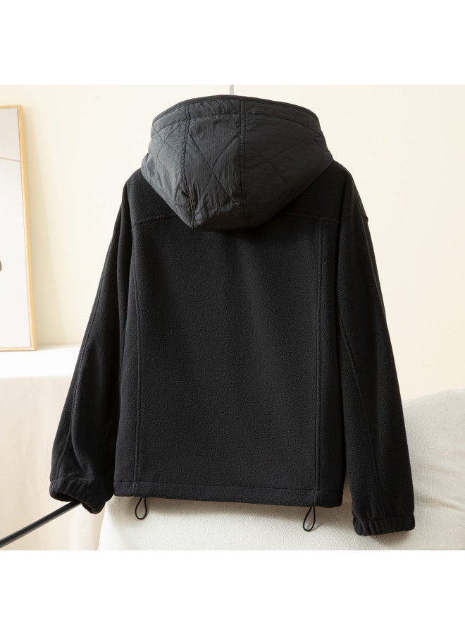 Fapai Fleece Hooded Casual Sports Jacket Women Comfortable Warm Women's Jacket - Image 4