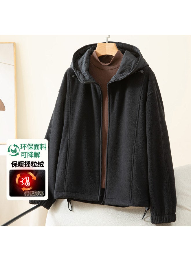 Fapai Fleece Hooded Casual Sports Jacket Women Comfortable Warm Women's Jacket - Image 2