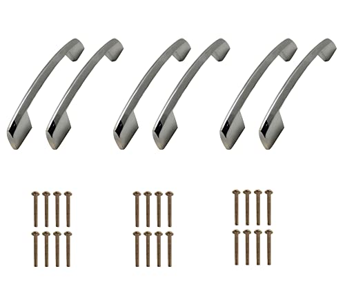 VOLO Drawer and Cabinet Handles Sets,Drawer Handle Sets,Satin Silver, Zinc Alloy Size (165mm) (Pack of 6 Pcs.) - Image 1