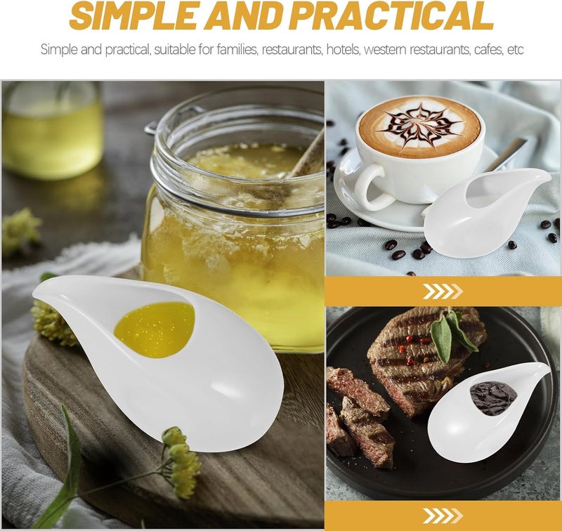 Ceramic Gravy Sauce Boat Small Japanese Style Milk Pitcher 100ml Creamer Container for Restaurant Condiments and Dining Table Serving - Image 3