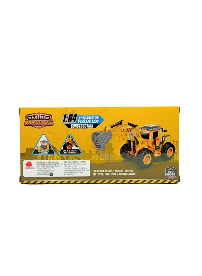 Mini Machines ماكينات ميني ميني R/C باور هولر بأجزاء متحركة - حفار | مقياس 1:64 | 4 قنوات | العمر 3 سنوات وما فوق - Image 3