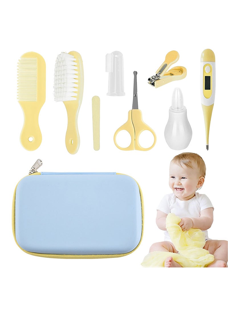 Baby Healthcare and Grooming Kit 8 in 1 Toddler Care Kit with Thermometer Nail Clipper Nose Cleaner Hair Brush Finger Toothbrush Portable Infant Care Essentials - pzsku/ZDAA84195EE9A85C00D97Z/45/_/1721370631/74900b4f-1b17-4f26-a618-c6ed3067499e