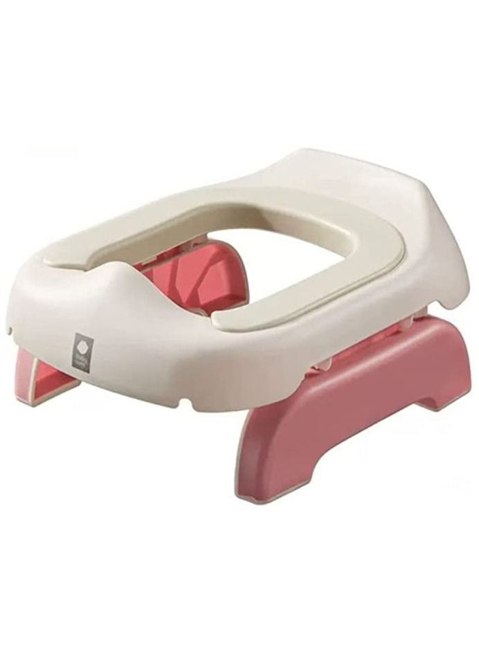 Be a better mom - Portable Potty Seat for Kids Travel 2 in 1 Potty for Travel Foldable Training Toilet Chair for Toddler Potty Training Toilet for Outdoor and Indoor Easy to Clean PINK - Image 1