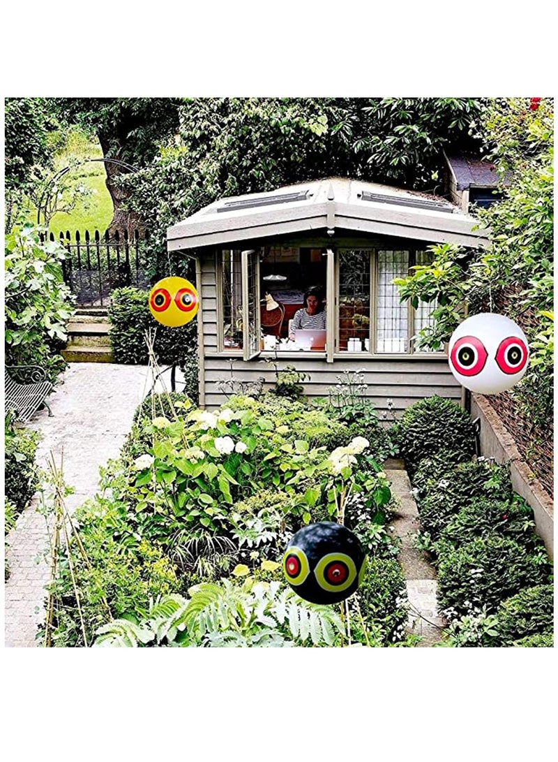 KASTWAVE 3 Pcs Bird Balloons, Reflective Eyes Balloon Bird Repellent, Keep Birds Away Garden, Highly Effective, Easy to Use, Crops, Windows, Boats, Cars and Pools, Wildlife Friendly - Image 2