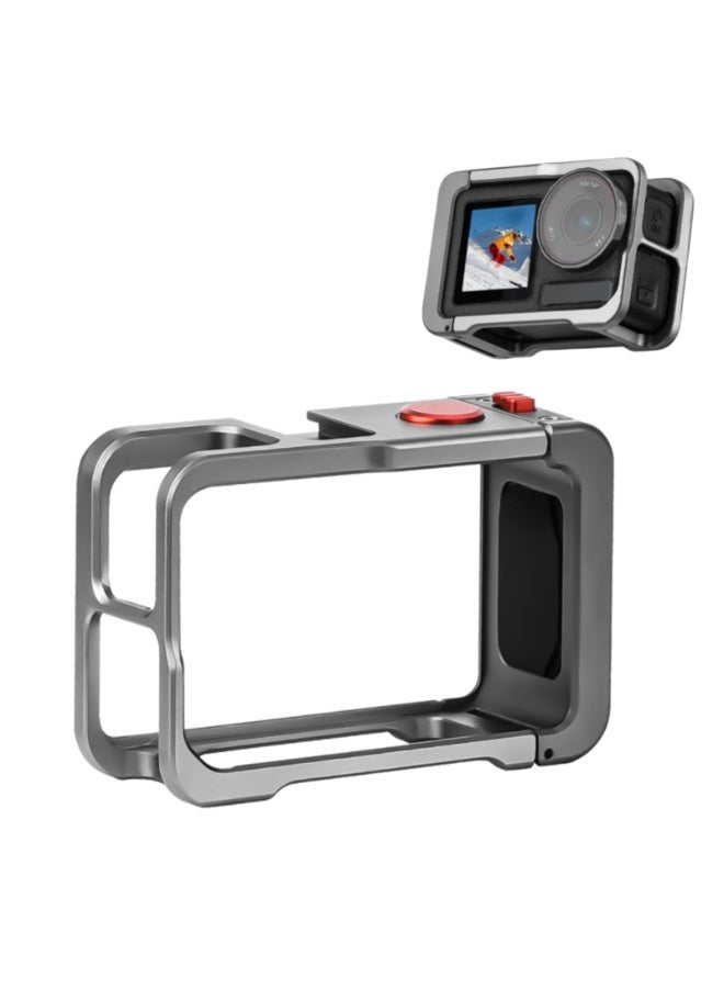 Protective Case for DJI Osmo Action 5 Pro/Action 4 3 Aluminum Alloy Frame with Magnetic Mount Cold Shoe Quick Release Cover for Osmo Action 5Pro 4 3 Camera Accessories - Image 1