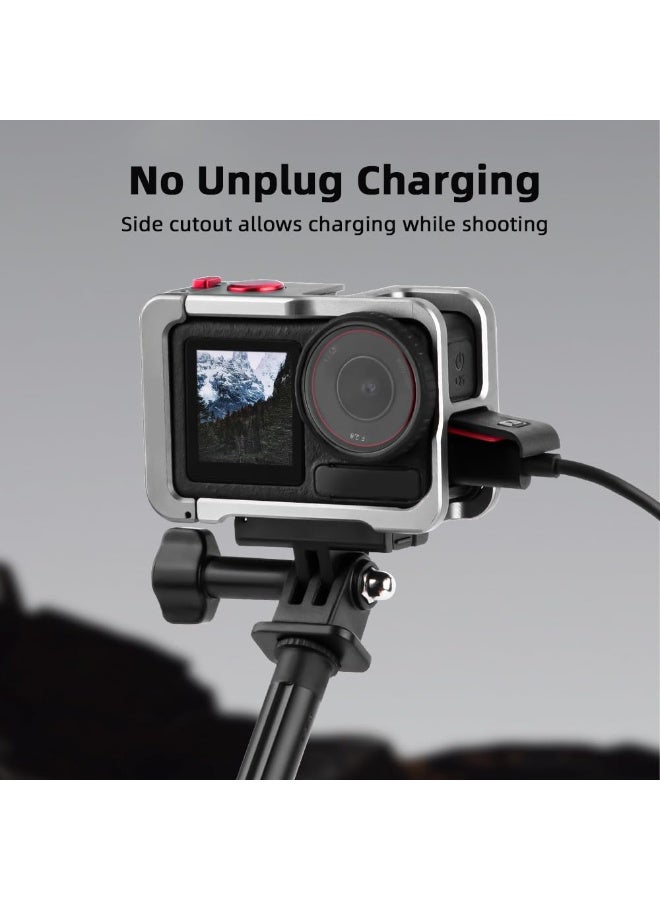 Protective Case for DJI Osmo Action 5 Pro/Action 4 3 Aluminum Alloy Frame with Magnetic Mount Cold Shoe Quick Release Cover for Osmo Action 5Pro 4 3 Camera Accessories - Image 2