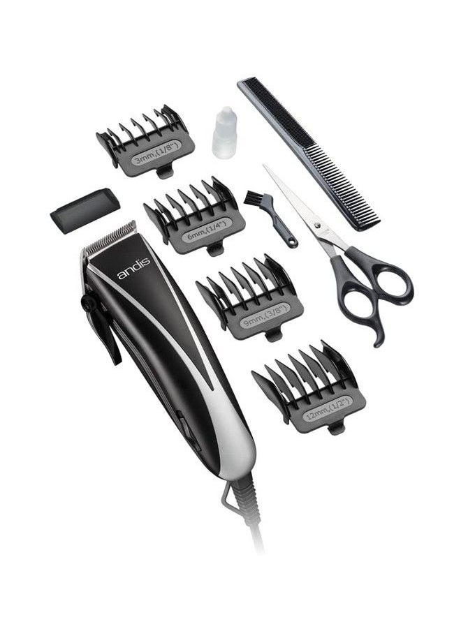 andis - Ultra Clip Adjustable Blade 10Piece Home Haircut Kit Black - Image 1