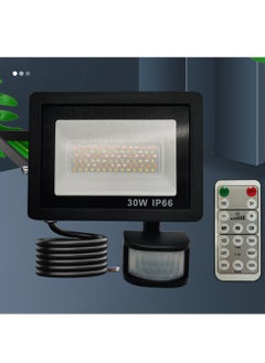 Furtey 30W LED Spotlight with Motion Sensor 3000LM 6500K Headlight Floodlight IP66 Waterproof LED Spotlight Ideal Outdoor Lighting for Garden Garage Sportplate Daylight White [Energy Class F]  - Image 1