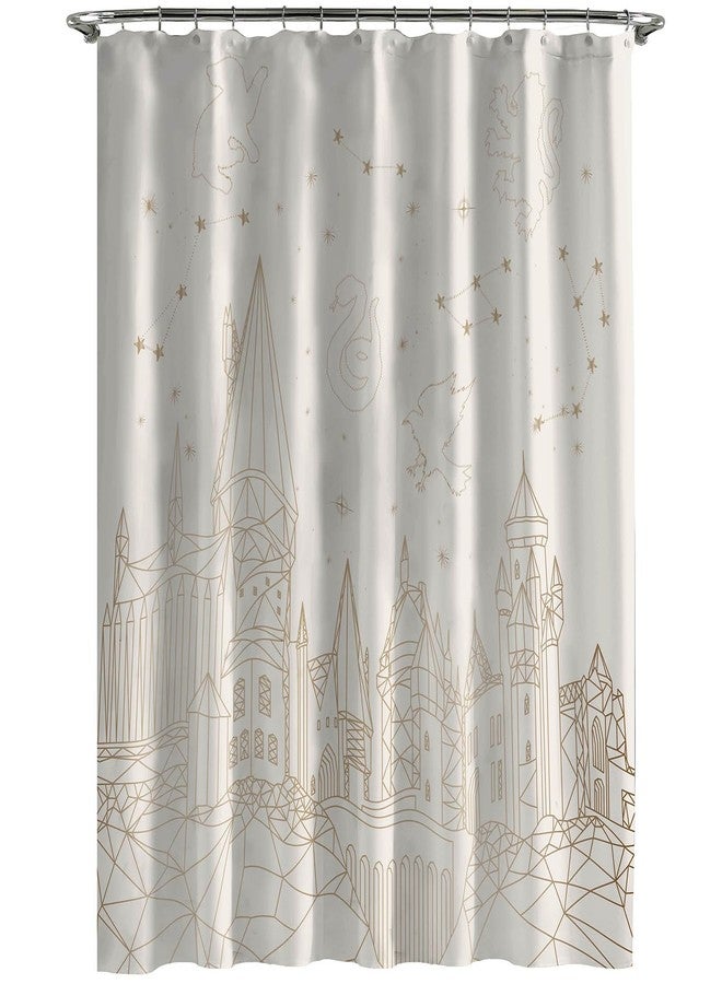 Jay Franco Harry Potter Fabric Shower Curtain - Kids Celestial Hogwarts Neutral Bathroom Décor