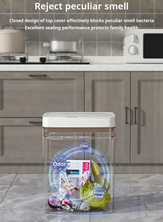 Bukela Smart Bathroom Trash Can 15L Auto Bagging, Touchless Sensor Bin IPX5 Waterproof - Electronic Garbage Can for Home Kitchen Bedroom, White - Image 5