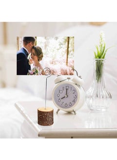Garlo 10Pcs Premium Wood Place Card Holders with Swirl Wire and 100 Pcs Kraft Place Cards, Rustic Wood Table Number Holders Stands, Name Cards Photo Holders for Wedding Party Sign Food Cards Label  - Image 4