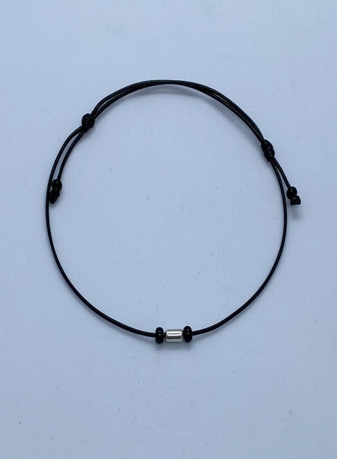 DARSHRAJ 925 Sterling Silver Pipe Handmade Thread Anklet Nazariya for Girls Women Adjustable Silver Thread Anklet - Image 3