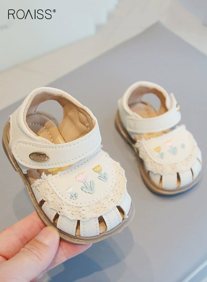 roaiss Baby Girls Sandals with Hollow-carved Design, Comfort Premium Walking Shoes for Toddlers, Summer Casual Beach Shoes with Anti Slip Rubber Sole, Breathable Outdoor Shoes for Little Kids - Image 3