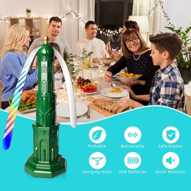 PATIOSIR 4pack Food Fan for indoor Meals,Portable Fan For Restaurant,Party,Picnic,Outdoor Dinner(Green) - Image 4