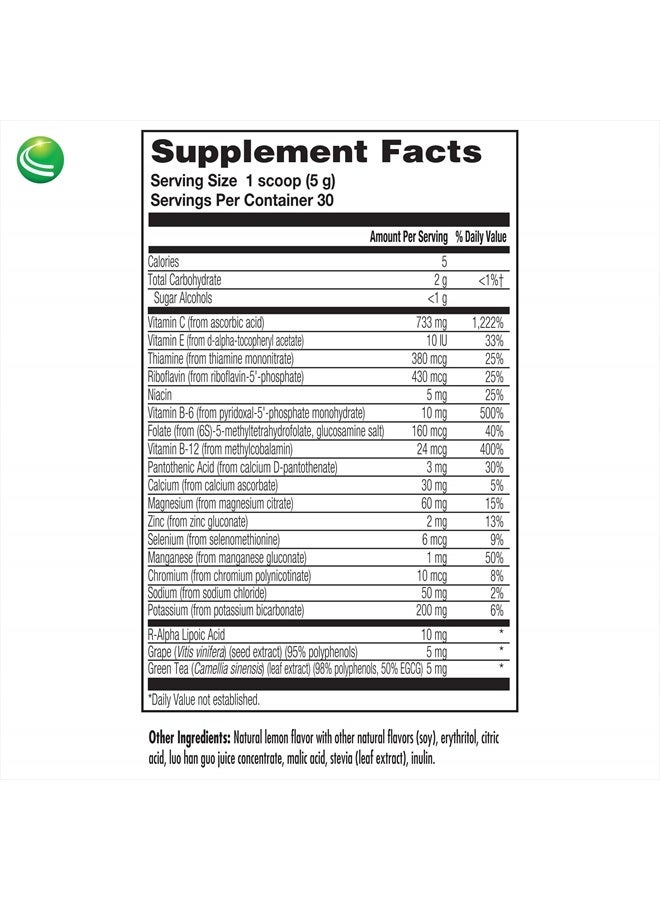 Nutra BioGenesis Electrolyte Plus C - Delicious Electrolyte Powder with Trace Minerals, Vitamins & Herbal Antioxidants - Gluten Free - 154.2 g - Image 5