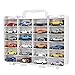 Saichotoy Storage Case for Hot Wheels Carrying Display Case for 164 Scale Toy Cars 48Slot DoubleSided Transparent Organizer with Builtin Steps Prevent Sliding Adjustable Dividers - Image 3