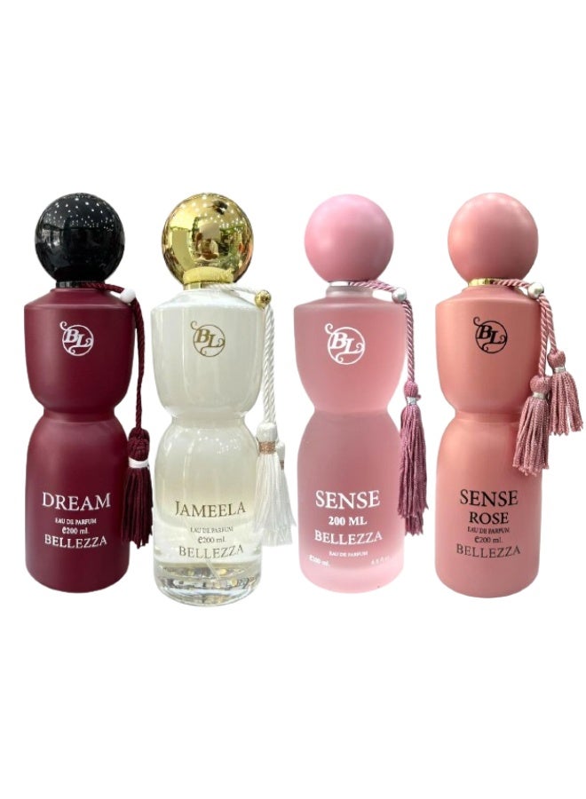 بيليزا عطر دريم 200مل و عطر سينس 200مل و عطر جميلا 200مل و عطر سينس روز 200مل - Image 2