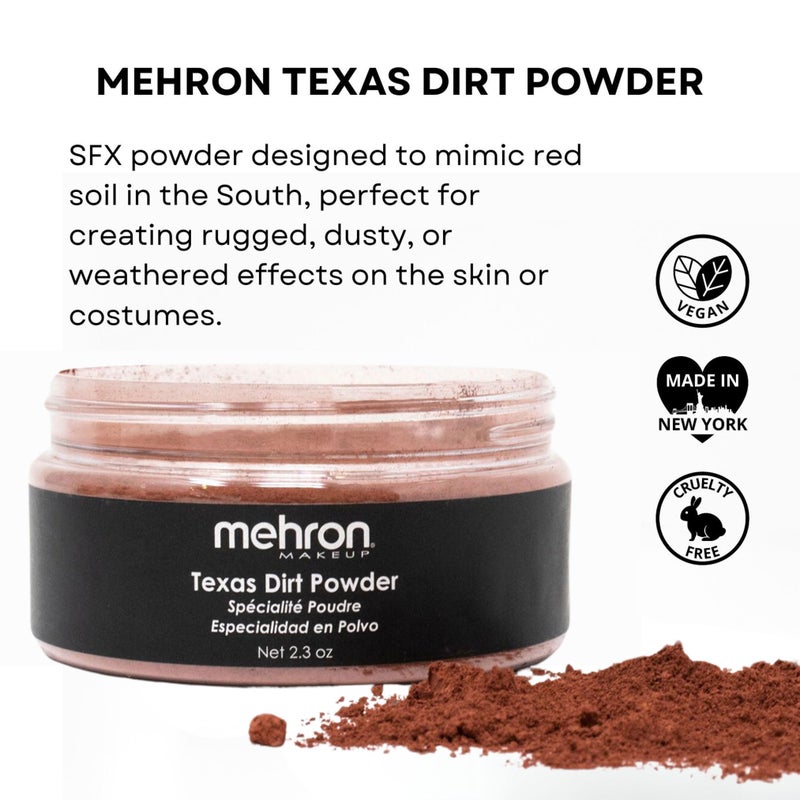 Mehron Makeup Special Effects Powder (2.3 Ounce) (Texas Dirt) - Image 2