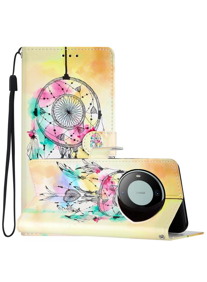 اس-توب جراب هاتف Huawei Mate 60 من الجلد برسومات ملونة - Image 1