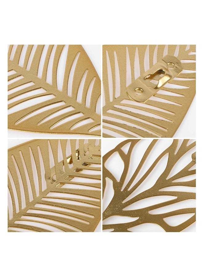 2Pcs Iron Decorative Wall Hooks Leaf Wall- Mounted Coat Hanger Key Holder Wall Hat Bag Hooks Household Storage Hook - Image 3