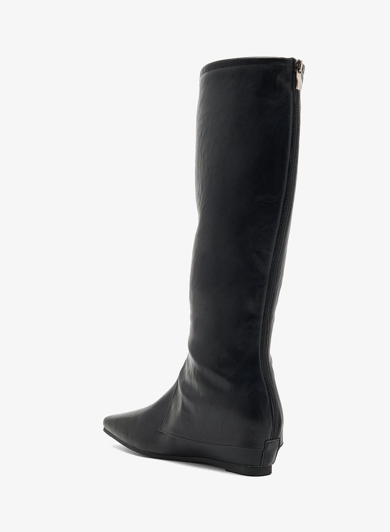 ELLA Faux Leather Knee High Boots - Image 4
