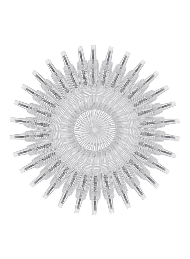 Y&D 30-Piece Disposable Eyebrow Tattoo Needle With Cap Clear/Grey  - Image 1