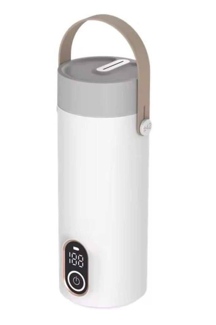 Portable Electric Travel Kettle, 400ml Capacity, 300W, Digital Display, 4 Temperature Settings, White - Image 1