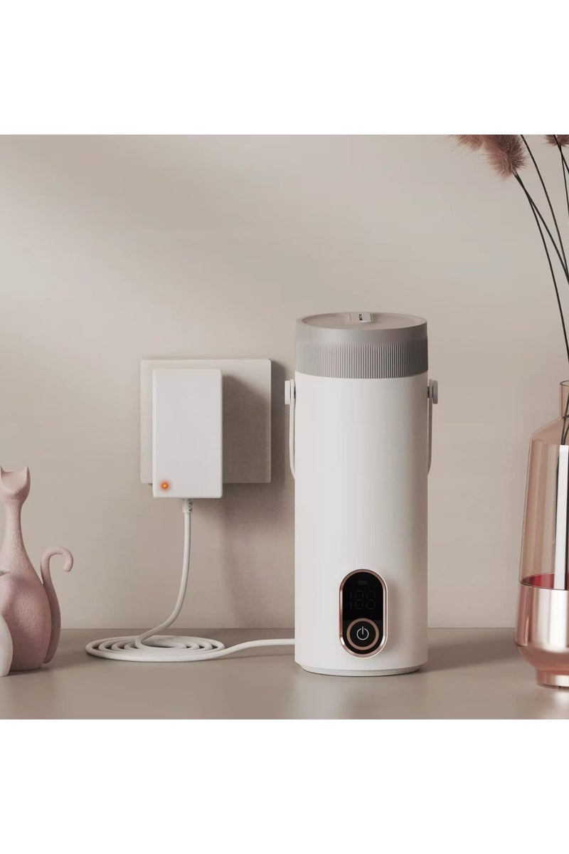 Portable Electric Travel Kettle, 400ml Capacity, 300W, Digital Display, 4 Temperature Settings, White - Image 2