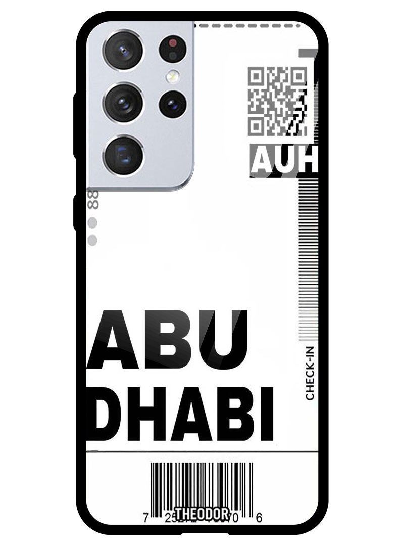 Theodor Protective Tempered Glass Case Cover Samsung Galaxy S21 ULTRA AUH boarding pass - Image 1