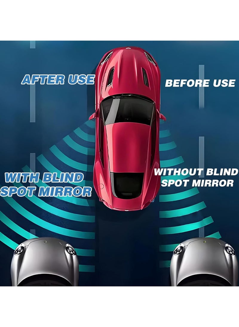 2Pcs Cars Heart Shaped Blind Spot Mirrors Car Side Mirror Blindspot Adjustabe Angle Removable Wide Angle Convex RearView Mirror for Enhanced Safety Universal Fit Stick, Car Accessories for Cars Suvs - Image 5