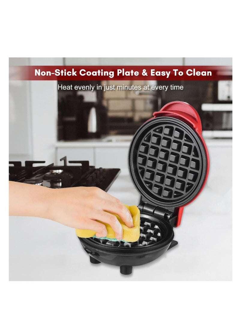 Generic - Mini Waffle Maker, Non Stick Coated Waffle Maker, Classic Waffle Maker, Electric Cake Maker for Pancakes, Biscuits, Crepes, Snacks, Belgian Waffles - Image 1