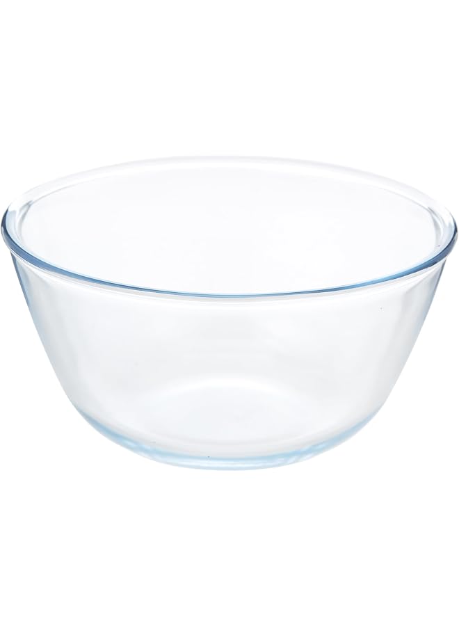 S-TOP ROUND GLASS MIXING BOWL OVEN SAFE MIXING BOWL GLASS SERVING BOWL 1.3 LITER - Image 1
