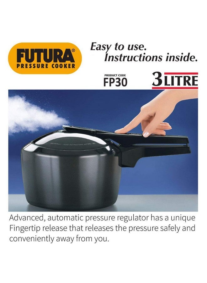 Hawkins Futura 3 Litre Pressure Cooker, Hard Anodised Inner Lid Pressure Cooker, Pan Cooker, Black (Fp30) - Image 2