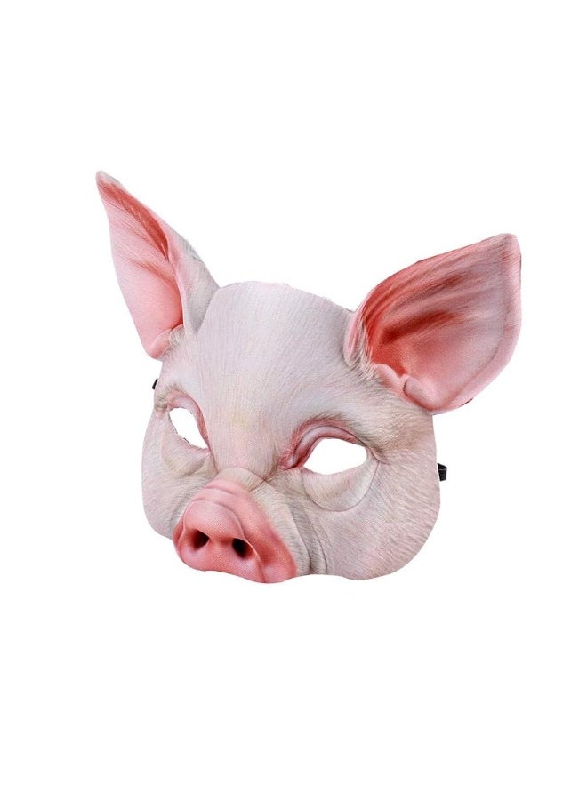 Hosfairy قناع حيواني نصف وجه 1 قطعة قناع خنزير قناع رعب خنزير لعيد الهالوين حفلة تنكرية إكسسوارات كوسبلاي - Image 1