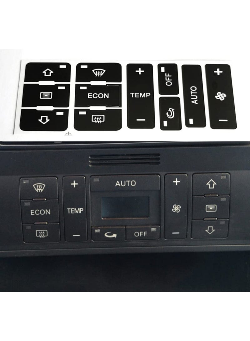 A set of stickers to repair faded or smudged air conditioning control buttons. This is a replacement sticker to correct and clarify the buttons. Compatible with Audi A2, A3 and A8L. The sticker is placed over the button only to renew the button color and clarify the shape of the scratched or erased buttons - Image 5