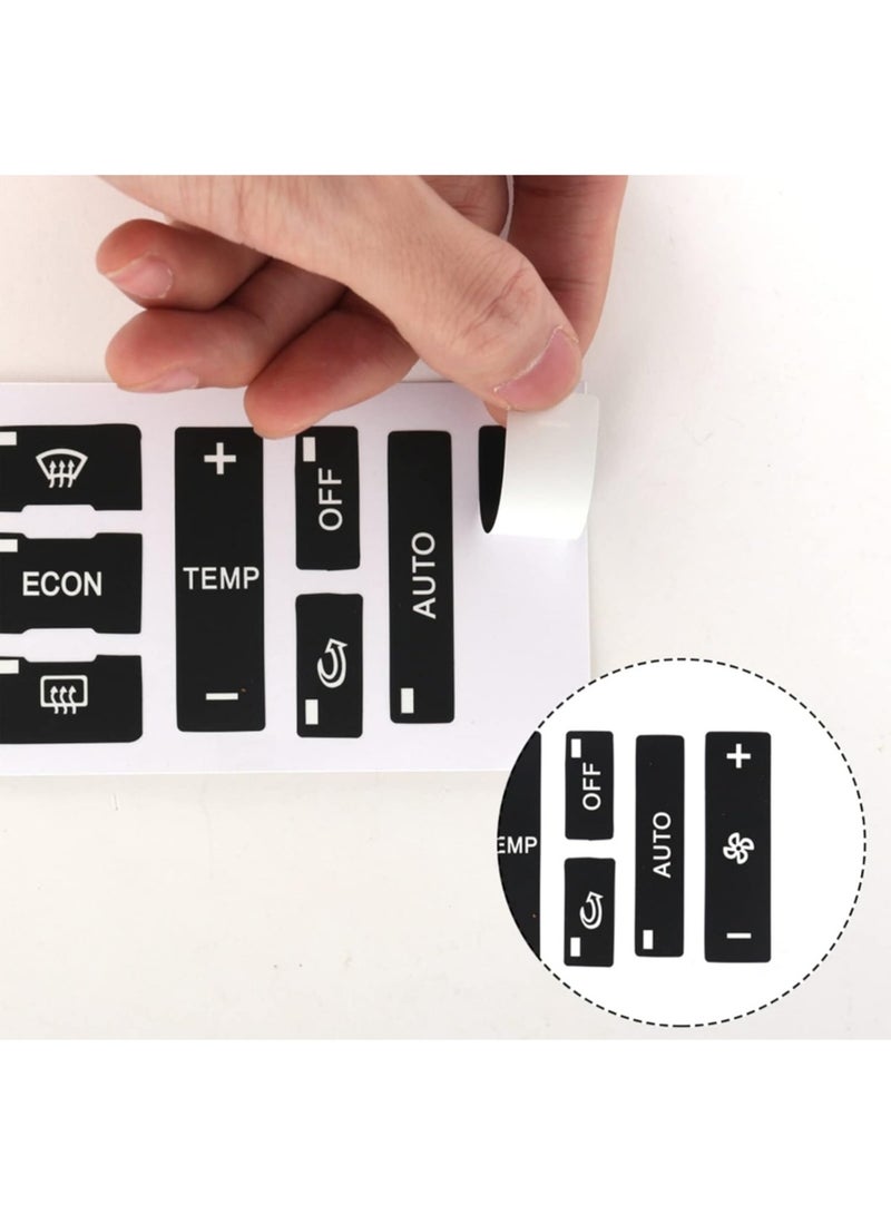A set of stickers to repair faded or smudged air conditioning control buttons. This is a replacement sticker to correct and clarify the buttons. Compatible with Audi A2, A3 and A8L. The sticker is placed over the button only to renew the button color and clarify the shape of the scratched or erased buttons - Image 4