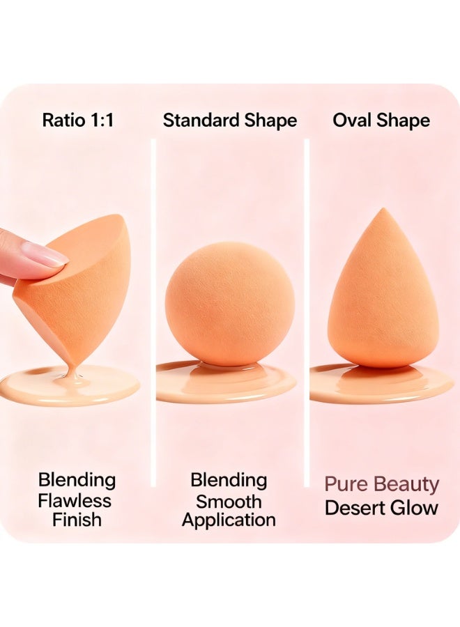 Orange Miracle Complexion Sponge Makeup Blender Beauty Egg with Soft Silicone Case - Image 3