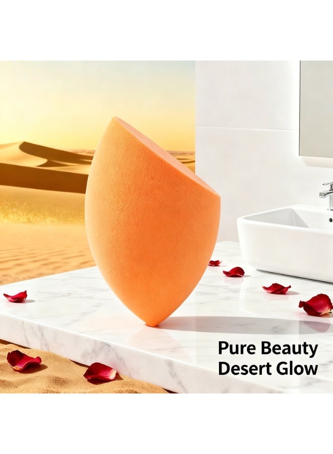 Orange Miracle Complexion Sponge Makeup Blender Beauty Egg with Soft Silicone Case - Image 1