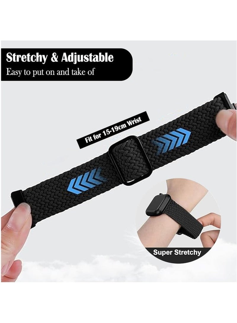 حَبْل تِك حزام نايلون مضفر متوافق مع هواوي واتش Fit 5 / Fit 5 Pro / Fit 4 / Fit 4 Pro / Fit 3، سوار رياضي مرن وناعم من النايلون للاستبدال لساعة هواوي الذكية Fit 5 / Fit 5 Pro / Fit 4 / Fit 4 Pro / Fit 3 (أسود) - Image 4