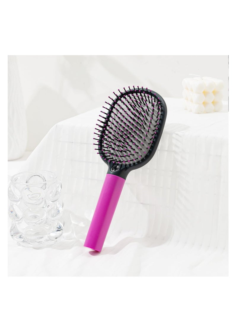 ECVV فرشاة شعر ECVV لفك تشابك الشعر مع تدليك لفروة الرأس، شعيرات ناعمة مع قاعدة مبطنة لجميع أنواع الشعر للنساء/الرجال، للشعر الرطب/الجاف، وردي فاتح - Image 4