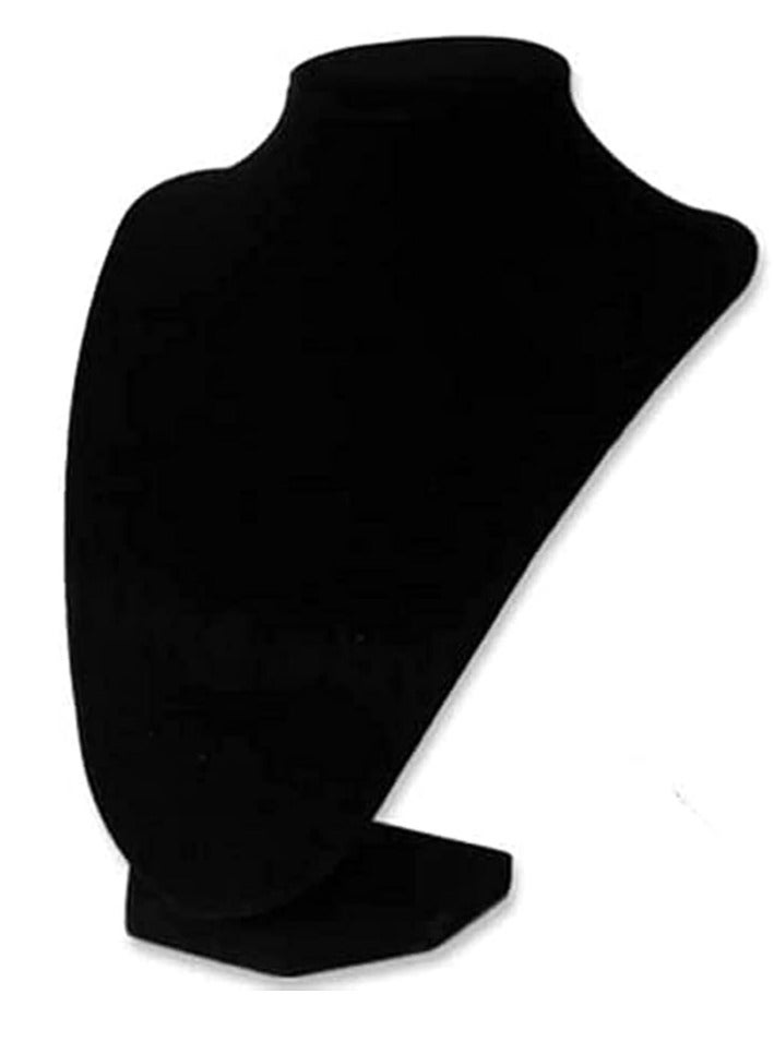 𝐅𝐅𝐃 حامل مجوهرات الرقبة عارضة أزياء حامل قلادة نموذج تمثال نصفي حامل قلادة سلسلة مجوهرات تمثال نصفي الرقبة عرض موقف حامل عارضة أزياء الأسود المخملية قلادة مجوهرات عرض موقف قلادة - Image 1