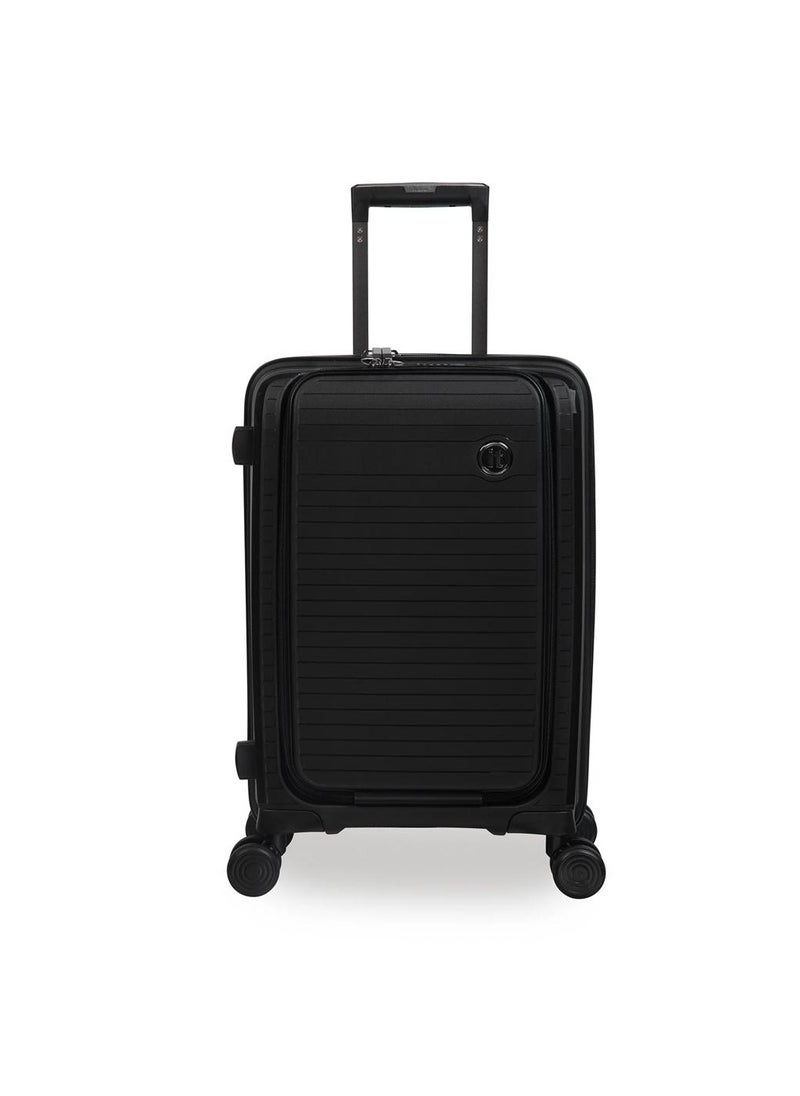 it Luggage it luggage Spontaneous, Unisex Polypropylene Material Hard Case Luggage, 8x360 degree Spinner Wheels, Expandable Trolley Bag, TSA Type lock,15-2881-08OL- Size Cabin with Pocket, Color Black  - Image 1