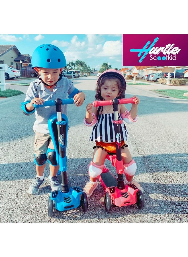 Hurtle Kids Scooter - Child Toddler Kick Scooter Toy with Foldable Seat - Image 1