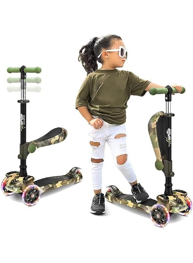 Hurtle Kids Scooter - Child Toddler Kick Scooter Toy with Foldable Seat - Image 4