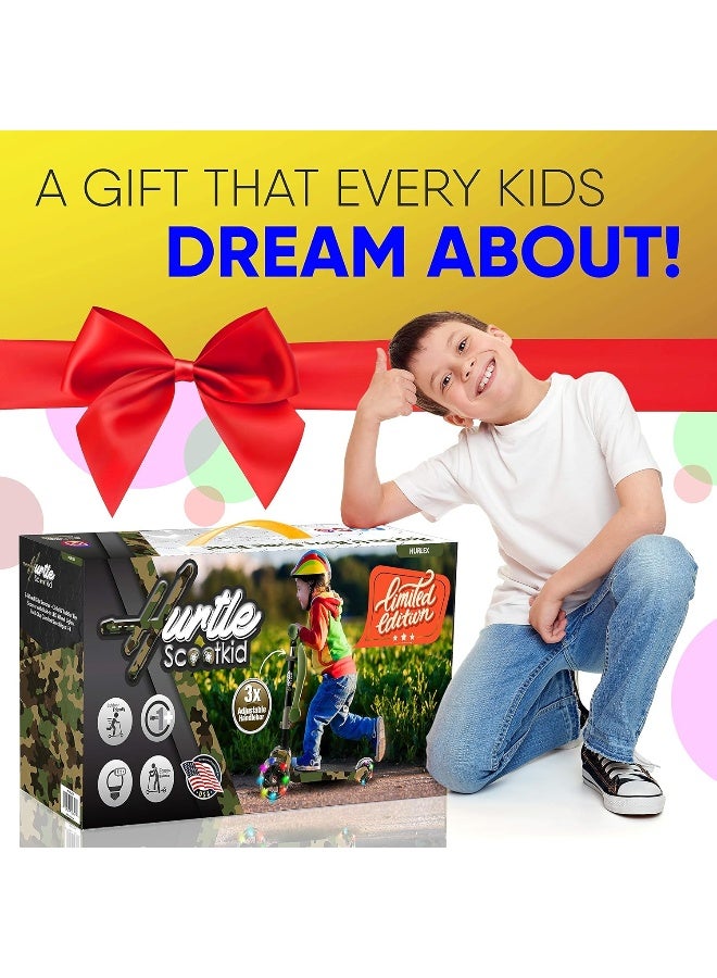 Hurtle Kids Scooter - Child Toddler Kick Scooter Toy with Foldable Seat - Image 2