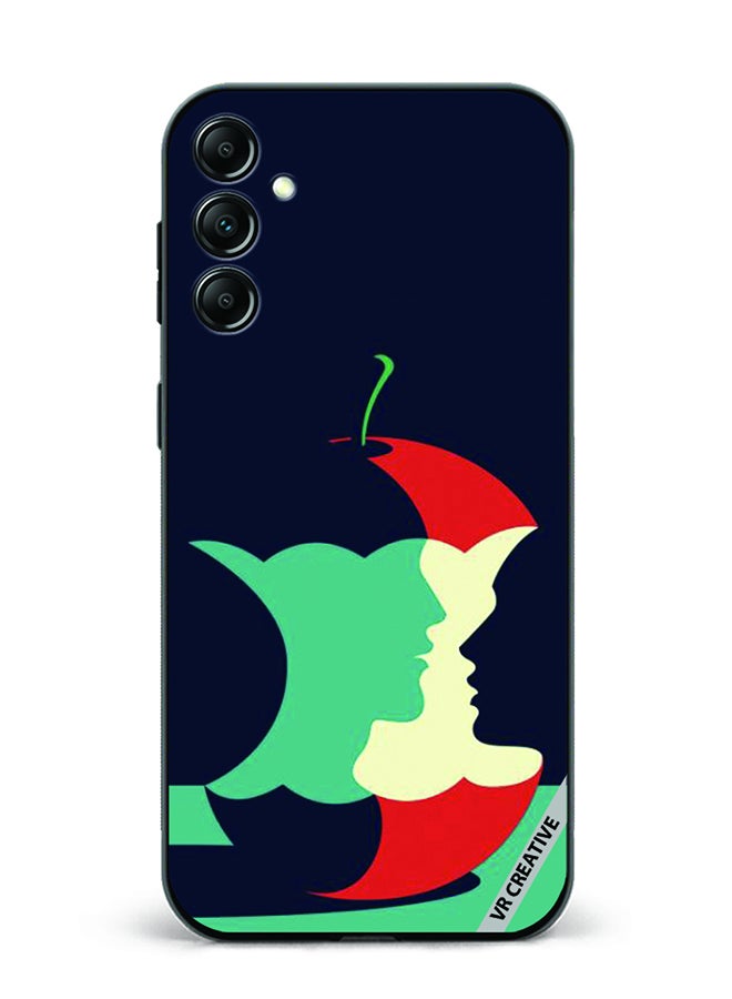 VR CREATIVE Protective Case Cover For Samsung Galaxy A14 5G/A14 Eaten Apple Design Multicolour - Image 1