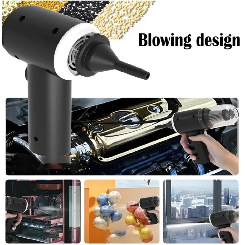 ONERIOUS 3 in 1 Portable Car Vacuum Cleaner with Blower | USB Rechargeable Wireless Handheld Car Vacuum Cleaner Traveling, Camping Reusable,Portable,Rechargeable (Vacuum with Blower)**/- (1) - Image 4