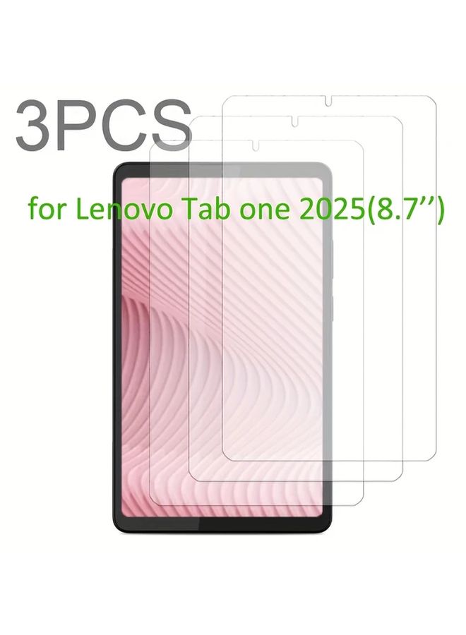 3 قطع من واقي الشاشة الزجاجي المقوى لجهاز Lenovo Tab One 8.7 بوصة 2025 - Image 1