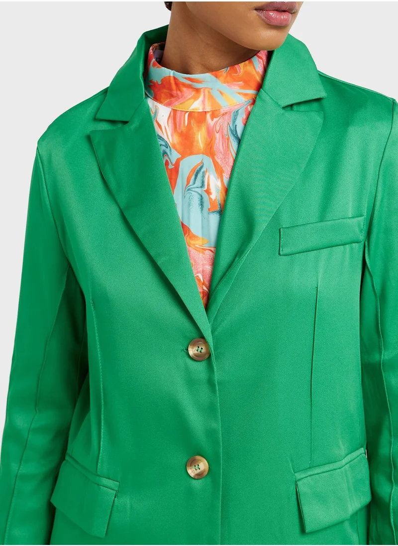 Khizana Single Breasted Lapel Blazer